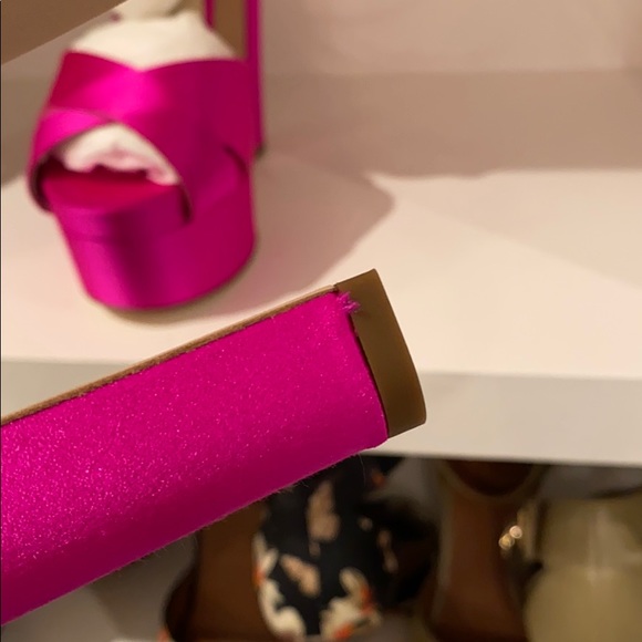 BRIAN ATWOOD SATIN FUSCHIA HEELS - Picture 5 of 6